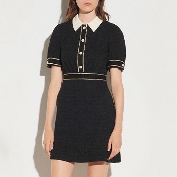 Short-Sleeved Black Dress - Picture 3 of 6